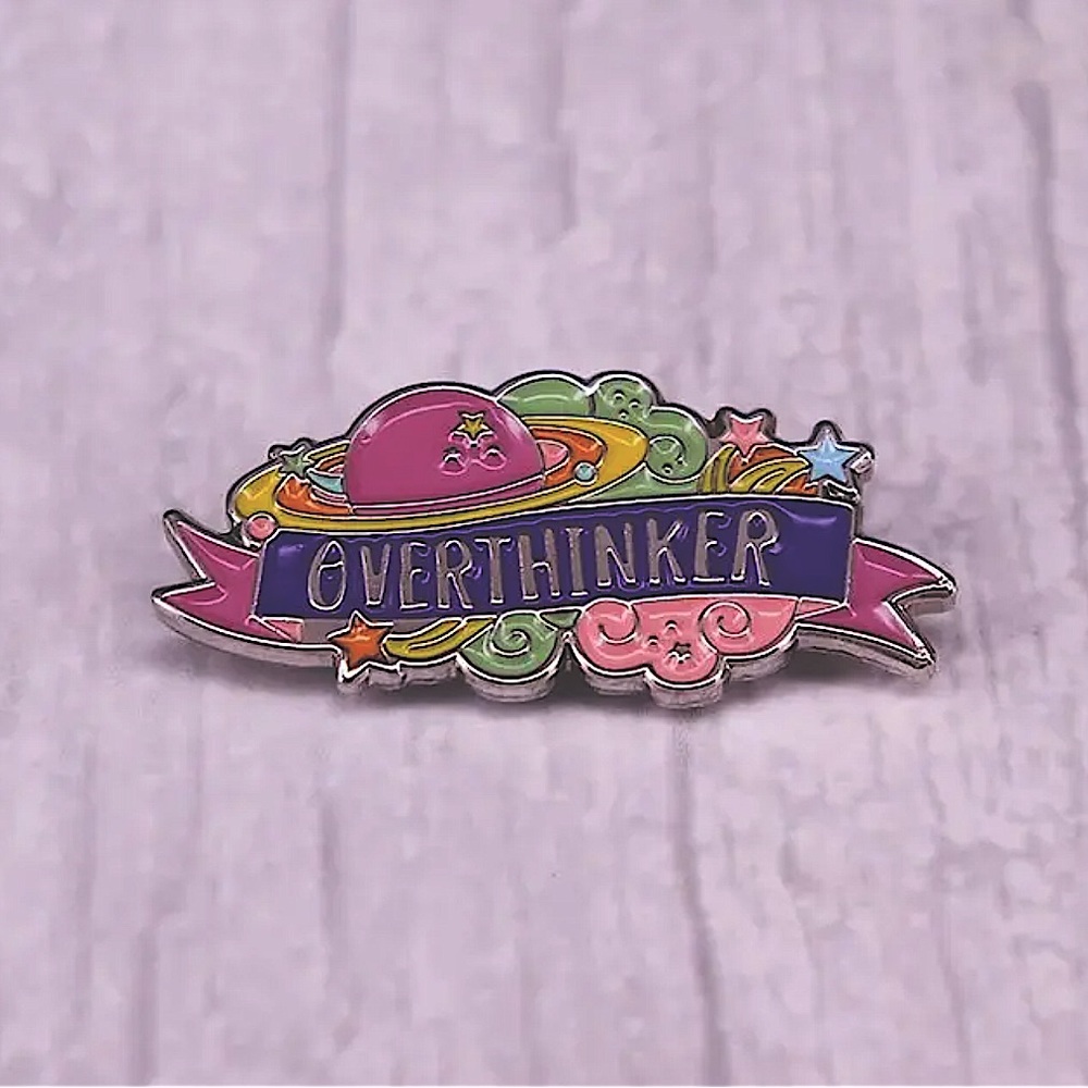 “Overthinker” Enamel Fashion Pin
